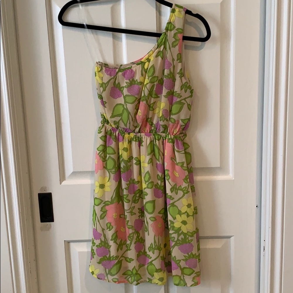 Floral One Shoulder Dress